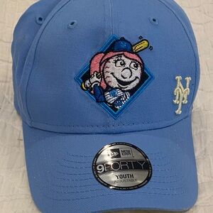NY Mets New Era Light Blue and Yellow Youth Cap